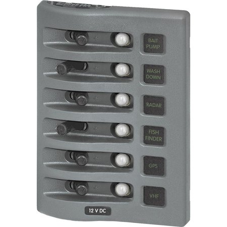 BLUE SEA SYSTEMS Blue Sea 4376 WeatherDeck Water Resistant Circuit Breaker Panel - 6 Po 4376